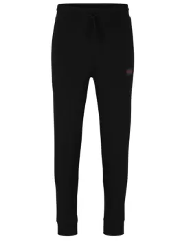 image of HUGO Logo-patch Track Pants Black