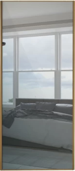 Image of Wickes Sliding Wardrobe Door Oak Frame Mirror - 2220 x 762mm