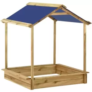 Image of Outdoor Playhouse with Sandpit 128x120x145cm Pinewood Vidaxl Blue