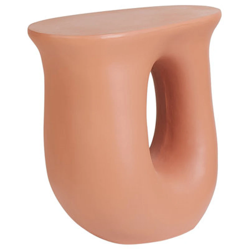 Image of Beliani Side Table Idro 42cm 28cm Orange