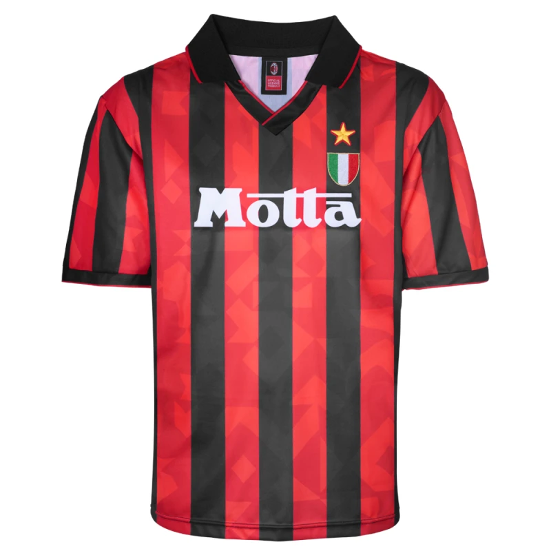 Image of Score Draw AC Milan 1994 Retro Football Shirt MILAN94HPYSS-XXXL XXXL Mens Sportswear