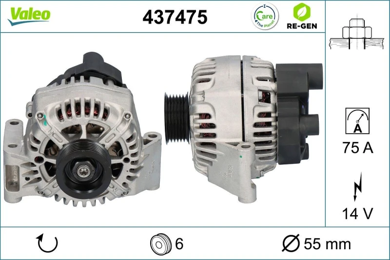 Image of Alternator VALEO 437475