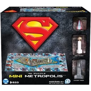 image of 4D Cityscape Mini Superman Metropolis Puzzle