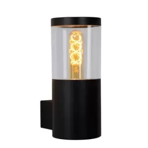 Image of Lucide Fedor Modern Wall Light Outdoor 1xE27 IP44 Black