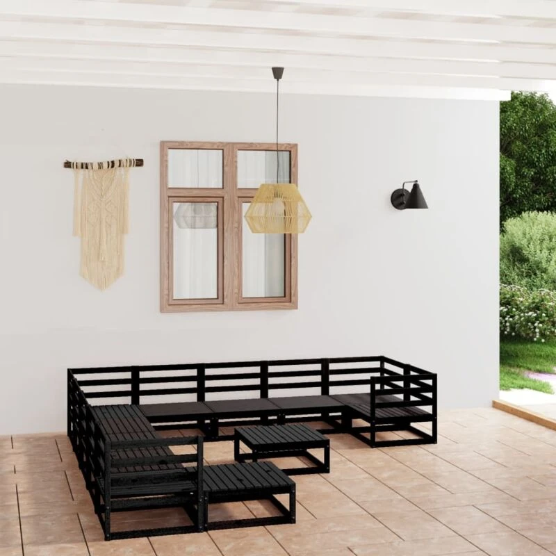 Image of VIDAXL 12 Piece Garden Lounge Set Solid Pinewood Vidaxl 8720286471562