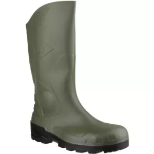 Image of Dunlop Devon Unisex Green Safety Wellington Boots (36 EUR) (Green/Black) - Green/Black