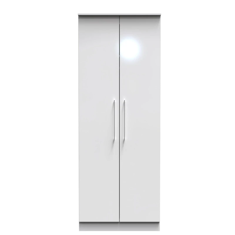 Image of Chester 2 Door Wardrobe In White (Ready Assembled)