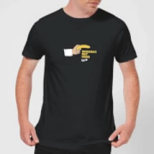 image of Plain Lazy Bananas Not Guns Mens T-Shirt - Black