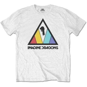 Image of Imagine Dragons - Triangle Logo Unisex Large T-Shirt - White