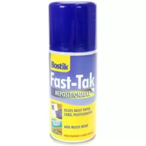 image of Bostik - Blu-Tack Fast Tak Adhesive Spray Can Repositionable 150ml 80219