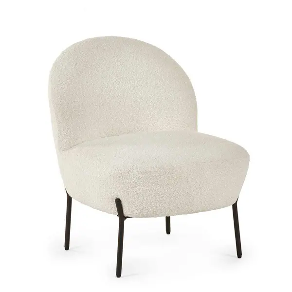 Julian Bowen Lulu Boucle Accent Chair - Ivory LUL001