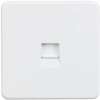 image of KnightsBridge Screwless Telephone Master Socket - Matt White