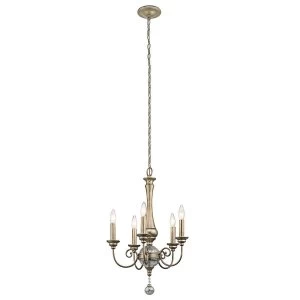 Image of 5 Light Chandelier Gold Finish, E14