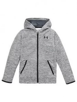 image of Urban Armor Gear Boys Fleece Full Zip Hoodie - Grey/Black, Size 11-12 Years, L