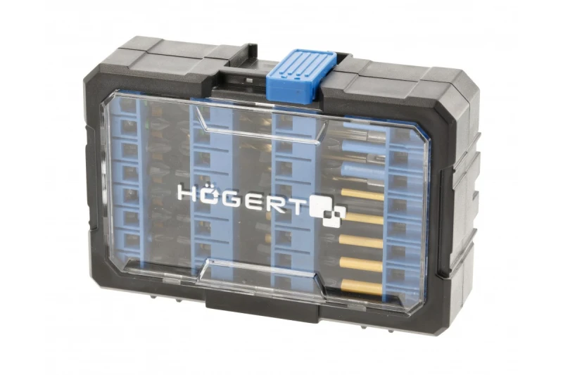 Image of Hogert Technik HT1S803 Screwdriver Bit Set in plastic cassette Tool Steel Screwdriver Bit Set (6625)