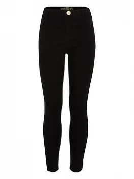 Image of River Island Molly Skinny Jeggings Black Size 9 Years Girls