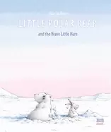 Image of little polar bear and the brave little hare