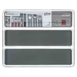 image of 5Five 3 Compartment Utensil Drawer Tray