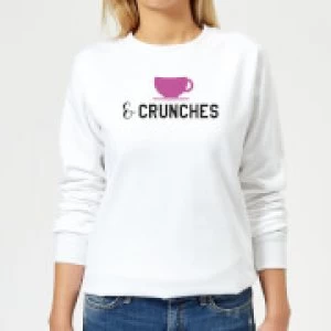 Image of Coffee and Crunches Womens Sweatshirt - White - 3XL