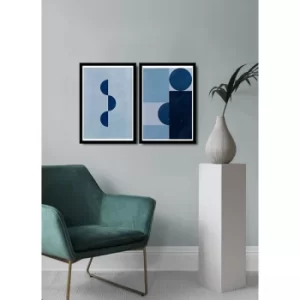 Image of 2PSCTCIZ-017 Multicolor Decorative Framed MDF Painting (2 Pieces)