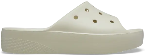 Image of Crocs Women Classic Platform Slides Bone 6