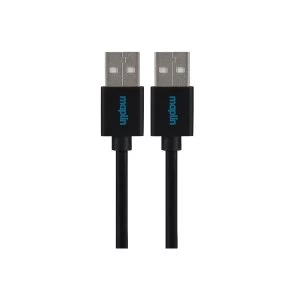 Image of Maplin Premium USB A 2.0 Male to USB A Male Cable 0.75m Black