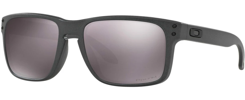 Image of Oakley Oakley Men Rectangle Steel Prizm Daily Polarized Holbrook Sunglasses in Grey Grey One Size Male 0888392214621