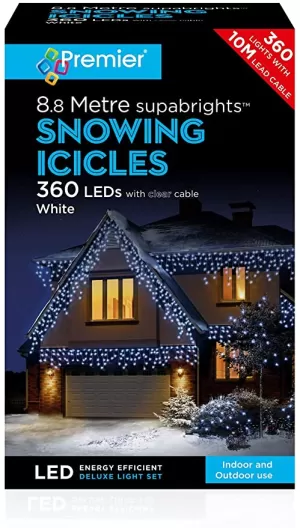 Image of Premier 360 Superbright LED Snowing Icicle Lights / White