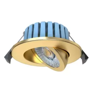 image of Spa EDEN LED Tiltable Fire Rated LED 7W Dimmable Tri-Colour CCT 60° Satin Brass