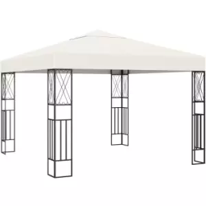 image of Gazebo 3x3 m Cream Fabric vidaXL - Cream