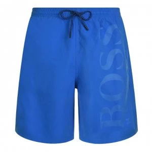 image of Hugo Boss Logo Swim Shorts Blue Size L Men