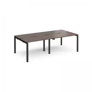 Image of Adapt double back to back desks 2400mm x 1200mm - Black frame and
