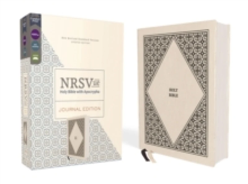Image of NRSVue, Holy Bible With Apocrypha, Journal Edition, Cloth Over Board, Cream, Comfort Print. Hardback. By Zondervan Books