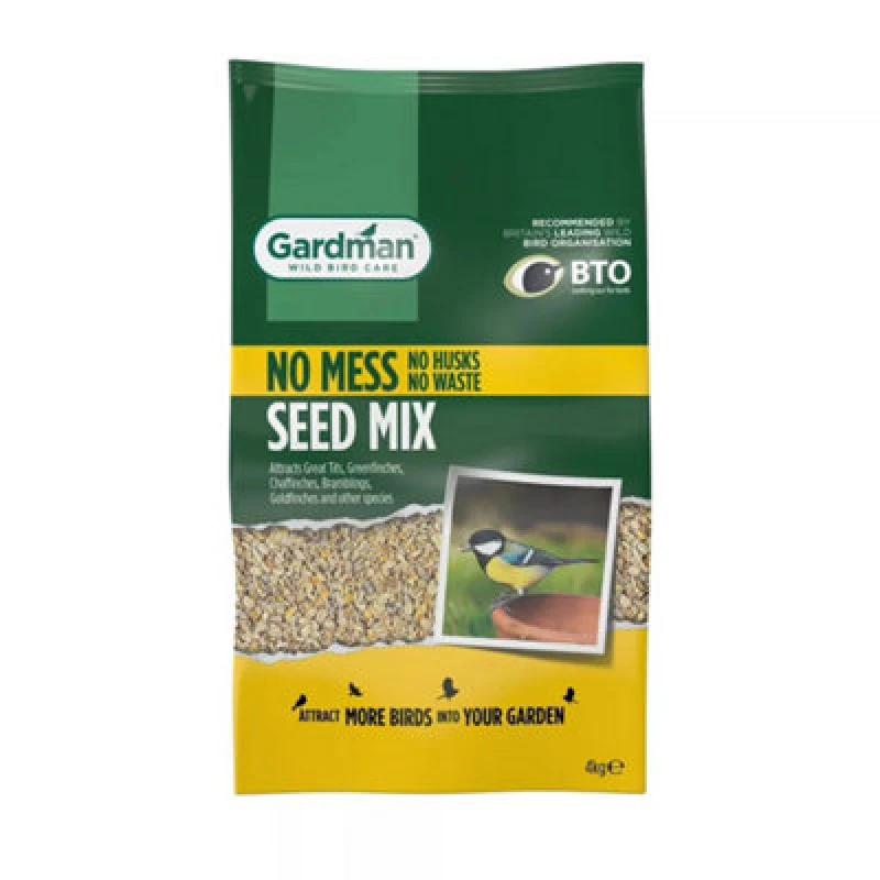 Image of Gardman No Mess Wild Bird Seed Mix 4kg Natural unisex
