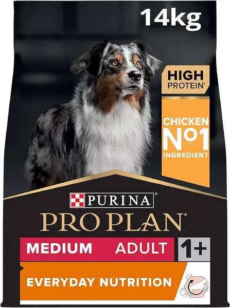 Purina Pro Plan Medium Adult Chicken and Rice Dry Dog Food 14kg