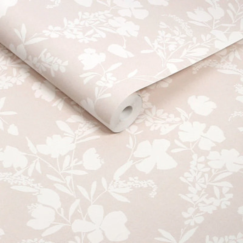Image of Next Silhouette Floral Neutral Wallpaper