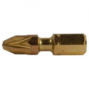 image of Makita Impact Gold Screwdriver Bits PZ1 25mm Pack of 2