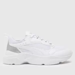 image of PUMA White Cassia Distressed Trainers