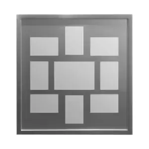 Image of Premier Housewares Silver Multi Photo Frame, 9 Photo - 20 x 14 cm, 9 x 14 cm