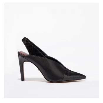 image of Reiss Angelica Court Shoes - Black