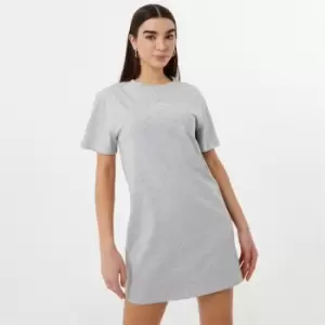 Image of Jack Wills Logo T-Shirt Dress - Grey