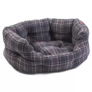 image of Zoon Plaid Oval Dog Bed - Extra Large