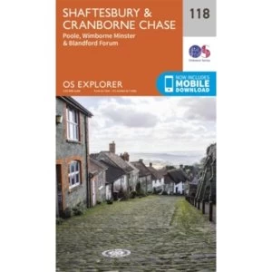 Image of Shaftesbury, Cranbourne Chase, Poole, Wimbourne Minster and Blandford by Ordnance Survey (Sheet map, folded, 2015)
