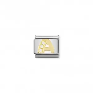Image of Composable Classic Letters Gold Cubic Zirconia A Link 030301/01