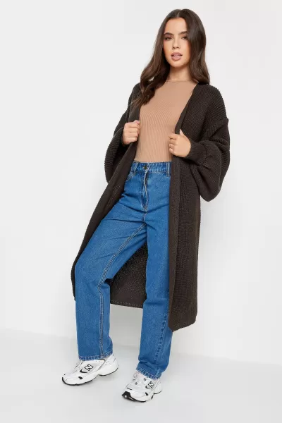 Image of Petite Knit Balloon Sleeve Cardigan
