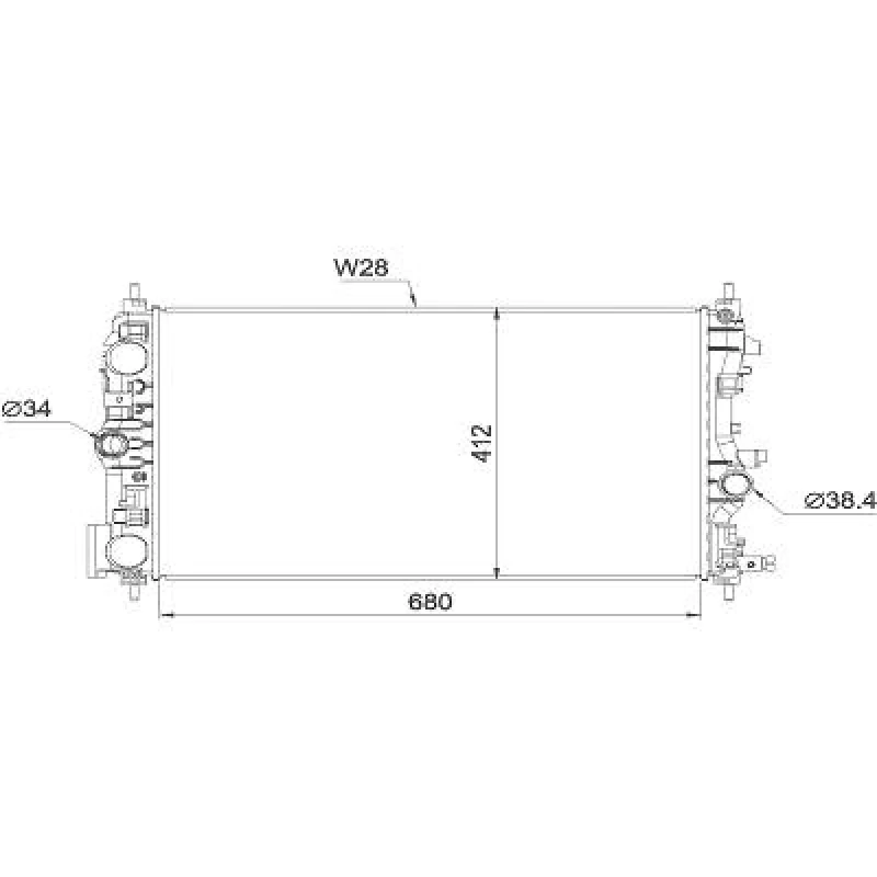 Image of Engine radiator DIEDERICHS DCM2714