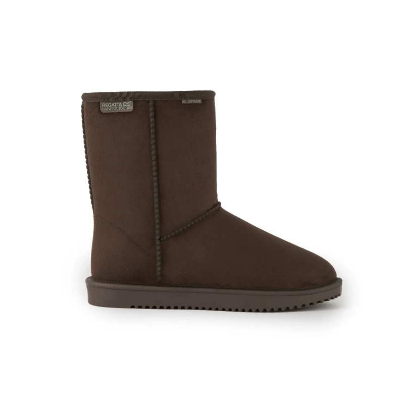 Image of Regatta Womens Risely Waterproof Fur Lined Boots in Brown Size: 4 Brown Female 4