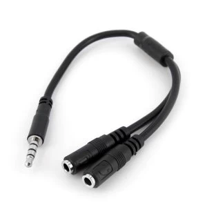 Image of StarTech 4 Pin to 2x 3 Pin 3.5mm Splitter