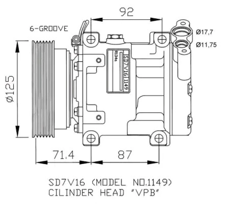 Image of NRF 32267 AC Compressor PAG 46, with PAG compressor oil Compressor,air conditioning (447)