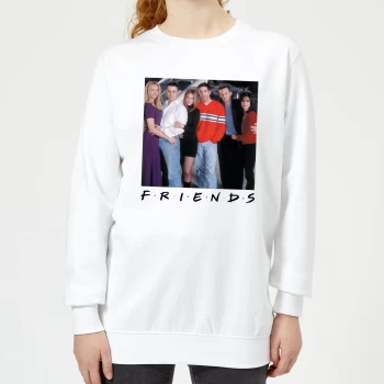 Image of Friends Cast Pose Womens Sweatshirt - White - XS